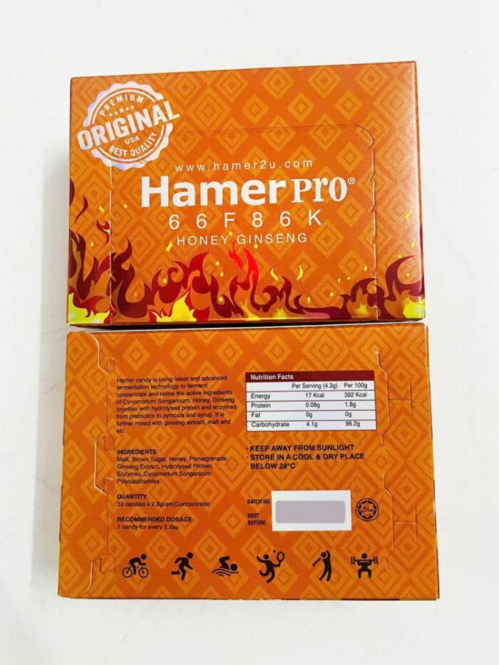 Kẹo Sâm HamerPro Malaysia 66F86F Vị Mật Ong – Tăng Cường Sinh Lý Tự Nhiên, An Toàn & Hiệu Quả - Ảnh 3