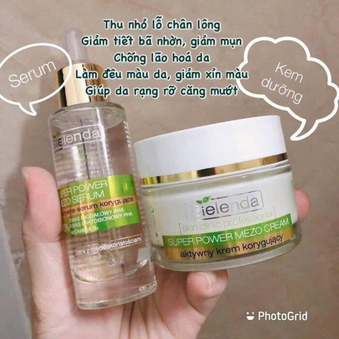 Bộ Đôi Serum & Kem Dưỡng Bielenda Mezo – Se Khít Lỗ Chân Lông, Dưỡng Da Căng Mướt - Ảnh 1